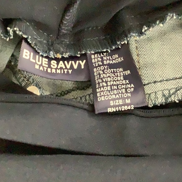 Blue Savvy Maternity Destructed Jeans New With Tags - Picture 7 of 7